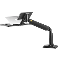desktop full motion gas spring sit stand workstation desk mount laptop table stand holder for 11 17 inch laptop nb fb17