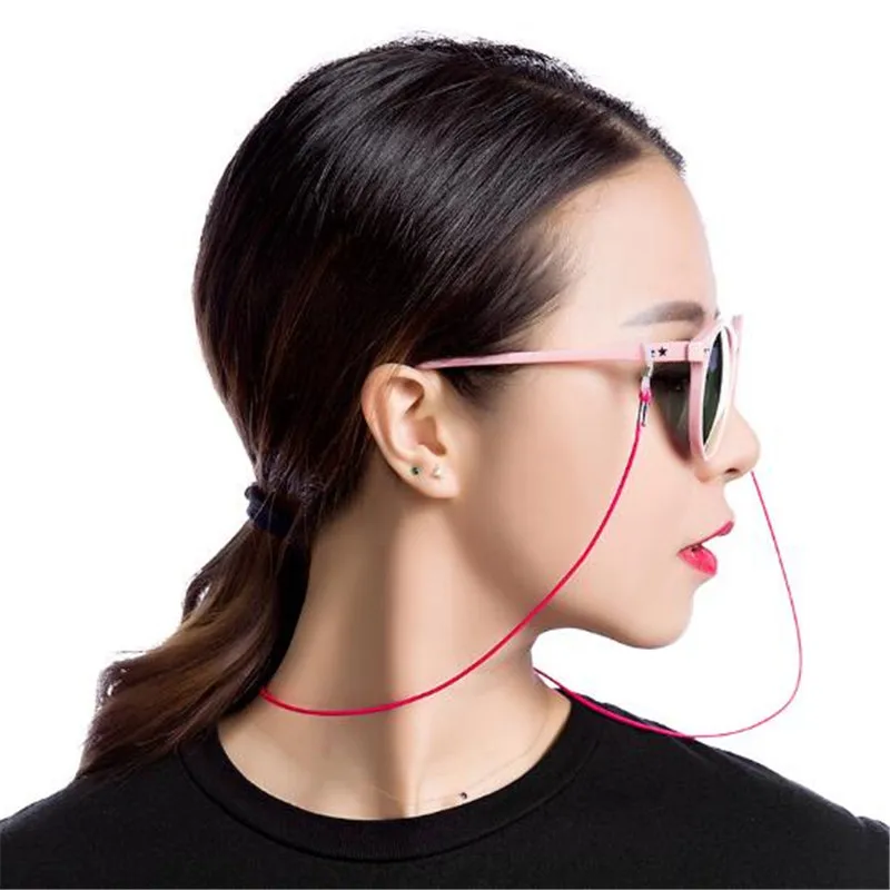 Colorful Leather Glasses Neck Strap String Rope Band 4 Colors 1Pcs New Eyeglass Cord Adjustable End Holder | Аксессуары для одежды