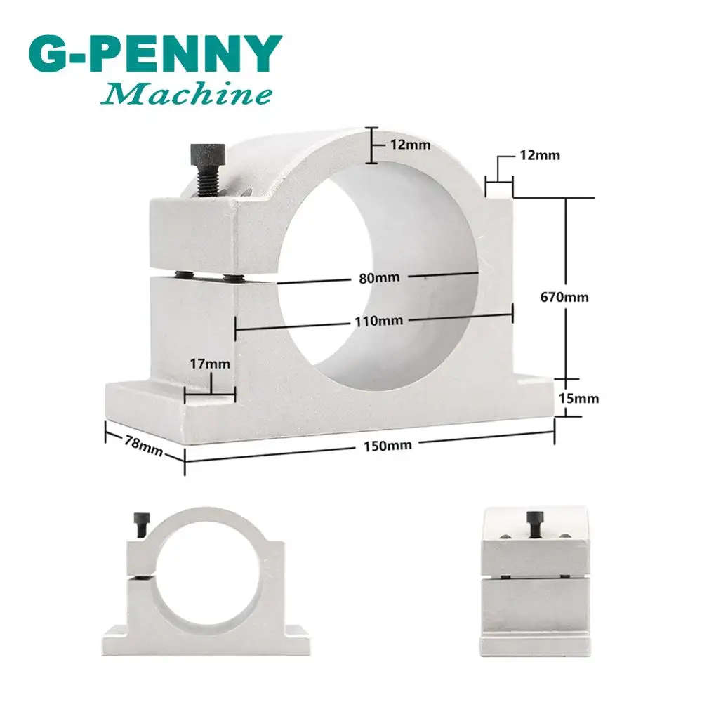 Новый продукт! Двигатель шпинделя с воздушным охлаждением 220 В 1 5 кВт ER11 80 мм 4