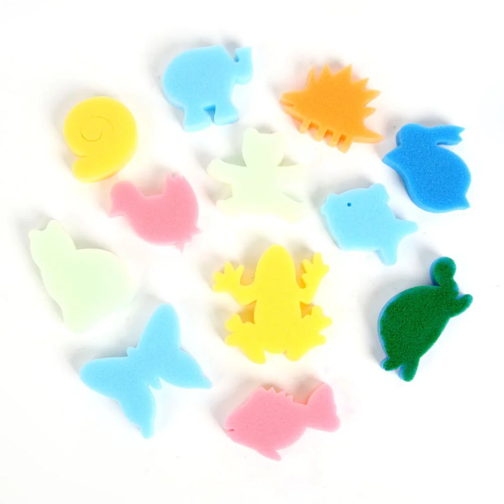 

Set of 24pcs Colorful Different Shaped Painting Sponge DIY Graffiti Stamp (Random Color)