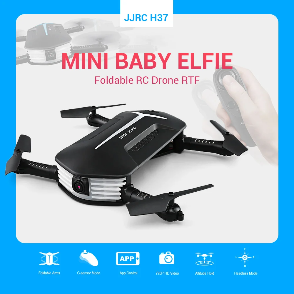 Оригинальный JJRC H37mini H37 Mini Baby Elfie 4CH 6 осевой гироскоп складной Wi Fi Радиоуправляемый