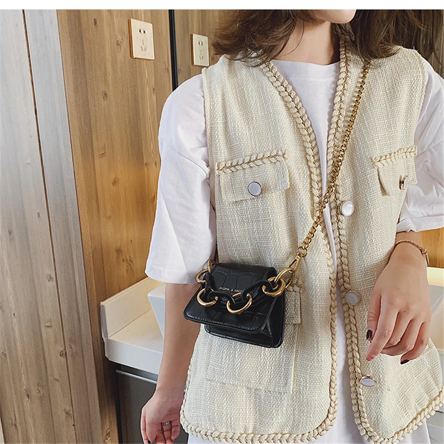 Модные женские сумки из натуральной кожи новинка Mini Stone линий текстура модная сумка через плечо сумка с цепочкой, Маленькая женская сумка