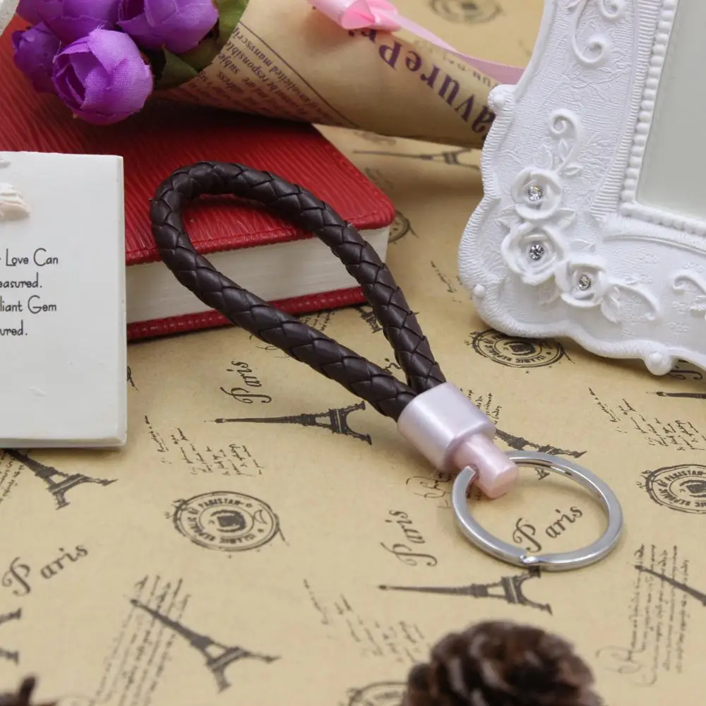 Hand Woven High-Grade Leather Car Keychain Braided Rope Keyrings Men Women Cheap Simple | Украшения и аксессуары