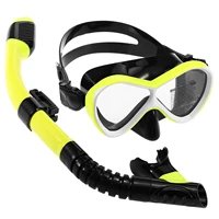 kids professional swimming goggles with dry snorkel tube set anti fog goggles for scuba snorkel