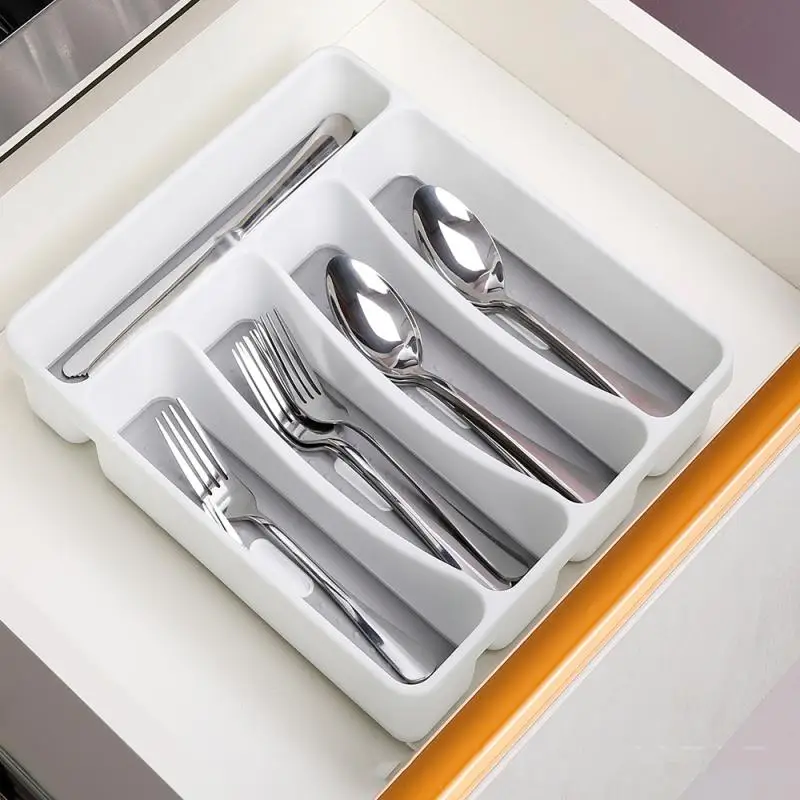 

Kitchen Cutlery Spoon Fork Storage Tray Holder Drawer Cutlery Utensils Drawer Store Organizer Separation Knife Block Holder Tool