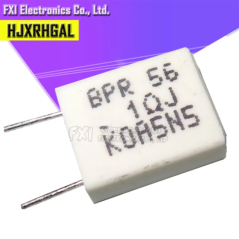 10 шт. BPR56 5 Вт 0 1 15 22 25 33 Ом неиндуктивный керамический цементный резистор 1r 15r 22r 25r 33r