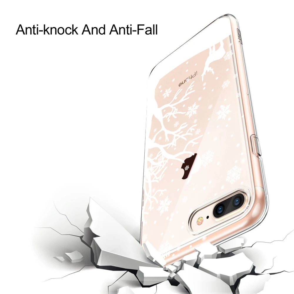 Мягкий силиконовый чехол для Apple iPhone 8 7 7Plus 6 6S 5S SE чехол s i Phone X XS Max XR 11Pro оболочка Рождественская елка снежинка