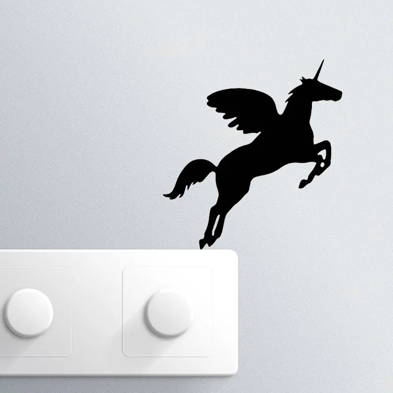Unicorn Switch Sticker Waterproof Creative Flying Cartoon Decoration for Cars Styling Funny Automotive Window Bomb Products | Автомобили и