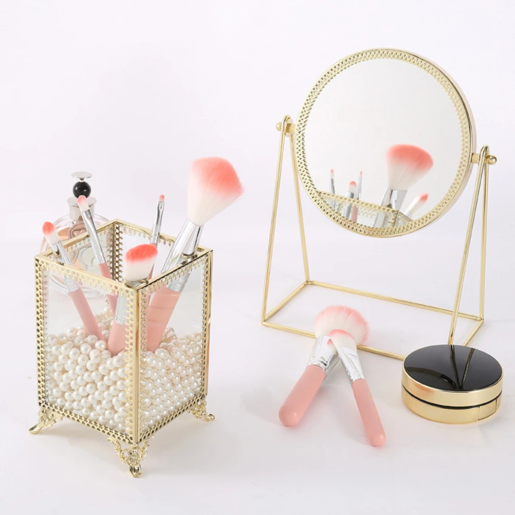 Многофункциональный держатель для кистей макияжа с жемчугом коробка хранения