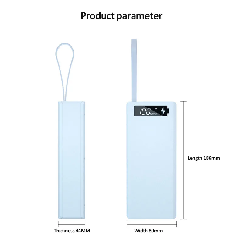 QC Quick Charge Battery Charger Box Power Bank Holder Case Dual USB LCD Display Support Quick & Wireless Charger 16*18650