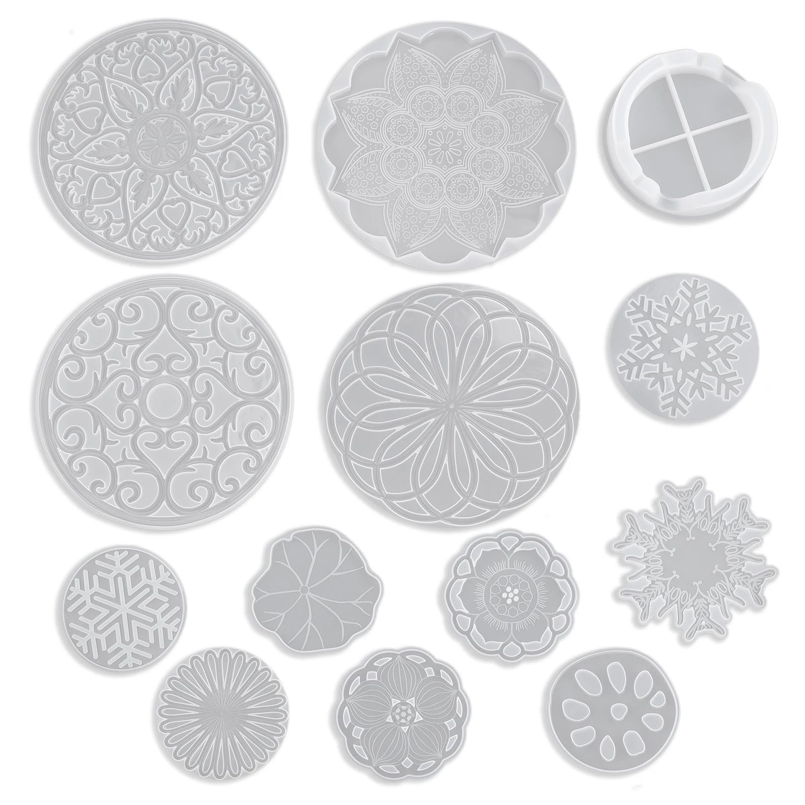 5 Styles Personality Coaster Epoxy Resin Mold Cup Mat Mug Silicone Mould DIY Crafts Ornaments For Home Decorations Casting Tools |
