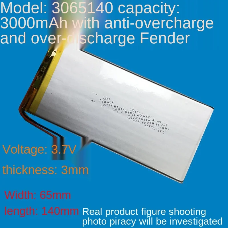 

3.7V polymer lithium battery 3000mah3165140 is suitable for Punel tablet battery 3563140 For Games Accessories Battery