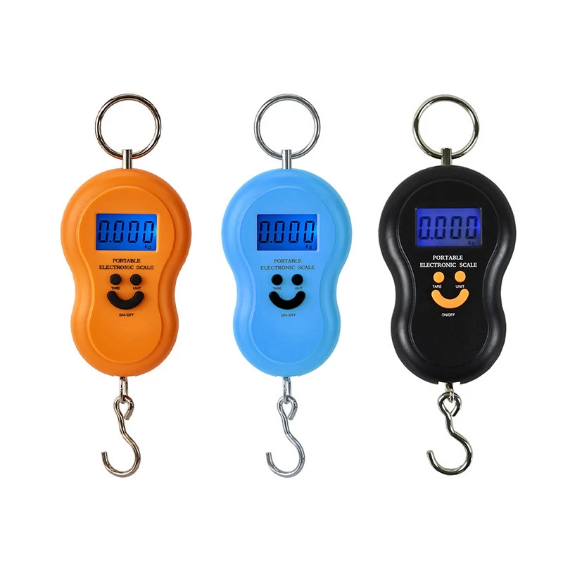 Портативные весы с подсветкой электронный прибор для взвешивания багажа 50 кг 10 г