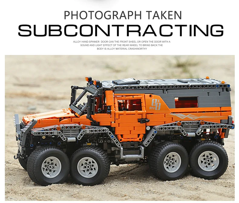 Avtoros Shaman 8x8 Siberia SuperCar Technic серия внедорожный gps-трекер, автомобильные модели, строительные наборы, блочные кирпичи 5360, развивающие рождественские подарки, игрушки 23011 23011B