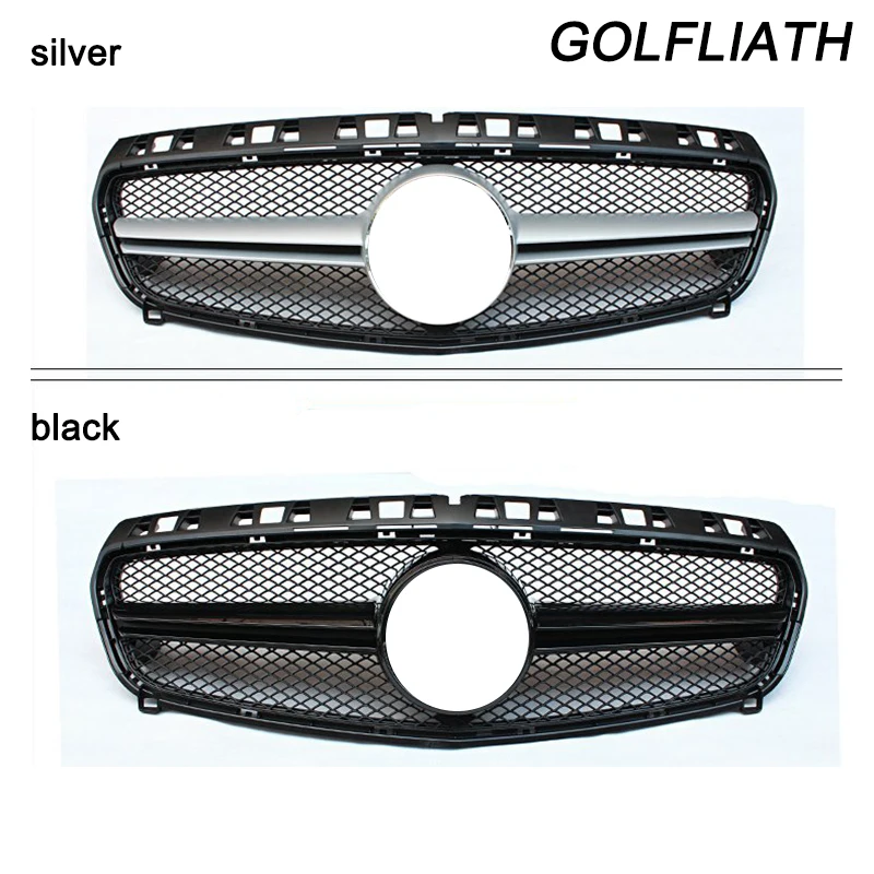 Черная решетка GOLFLIATH W176 ABS для Mercedes Benz A CLASS A180 A200 A260 A45 AMG 2013 2014 2015|front grill|grille blackw176 grill