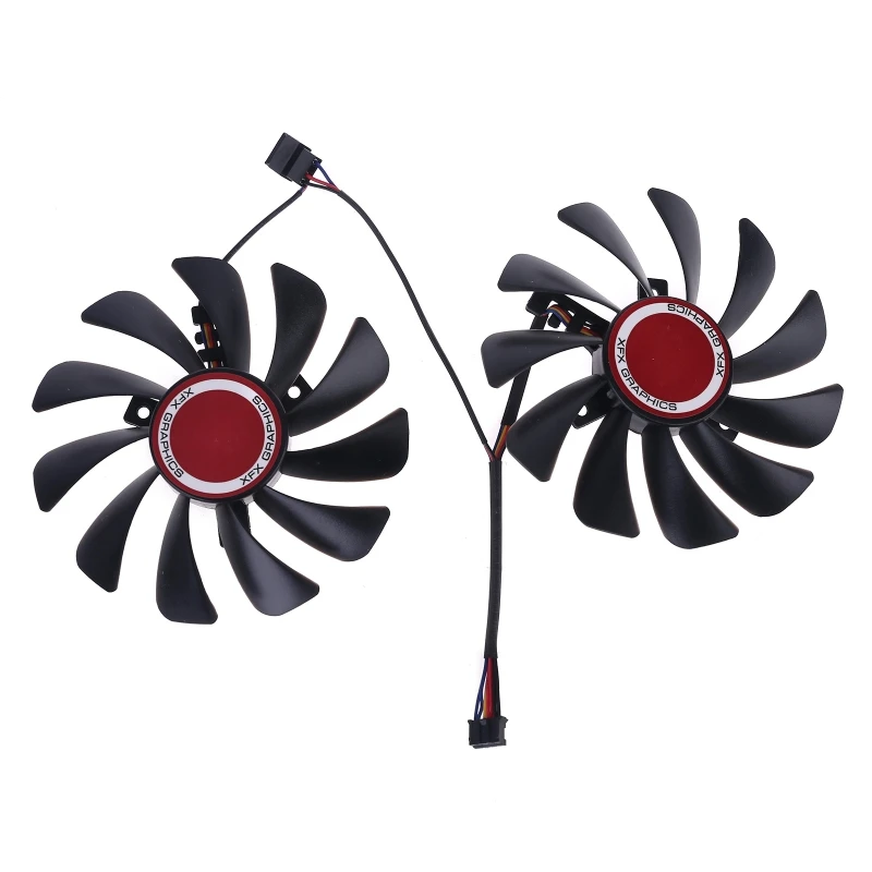 

2pcs 95mm FDC10U12S9-C CF1010U12S Cooler Fan Replace for XFX Radeon RX580 RX590 Graphics Card Cooling Fan