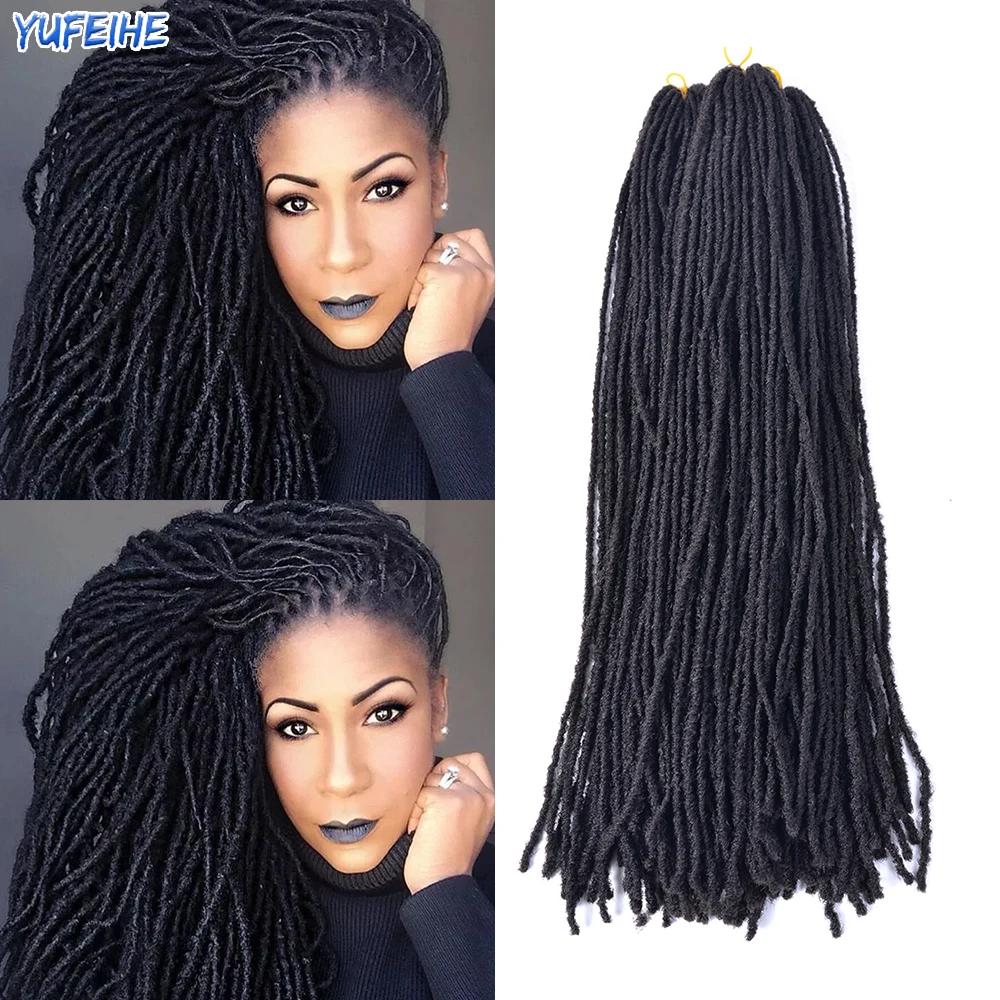 

Yufeihe 18 Inch Long Sister Locks Hair Afro Hairstyle Synthetic Dread Locks Straight Crochet Braiding Hair Extensions For Women