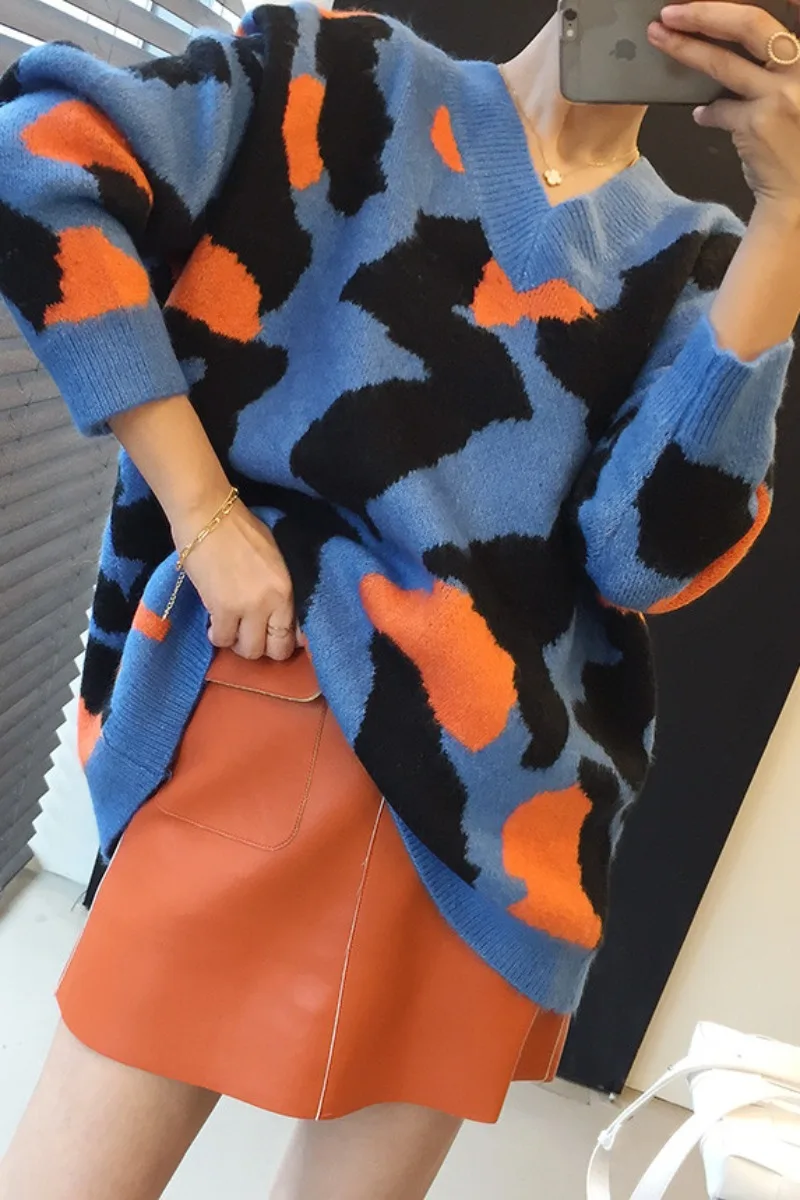 

VINTAGE Korea Sweater Fashion 2021 New Ladies Pullovers Sweater for Women Vest Female Coat Jersey Mujer Women's Clothing EK50MY