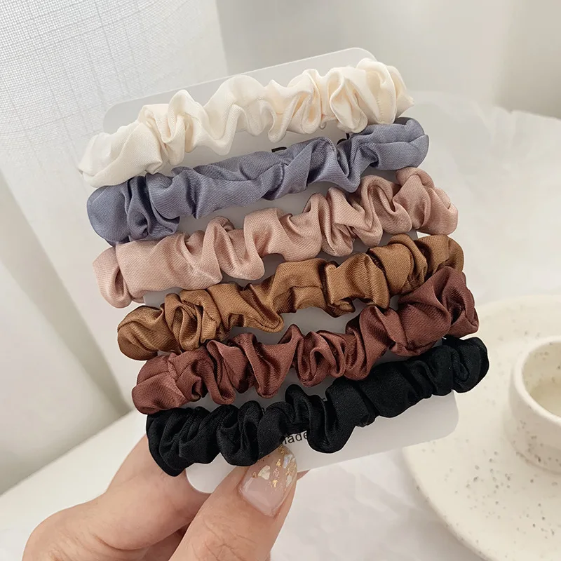 

Womens Hair Accesorios Ladies Solid color Bows Scrunchies Ponytail Female Scrunchy Elastic Ropes Headwear For Women