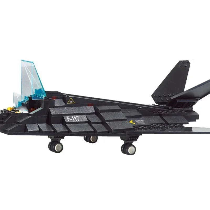 

NO BOX F117 stealth bomber building block model children's small particle puzzle DIY toys birthday gift 209PCS