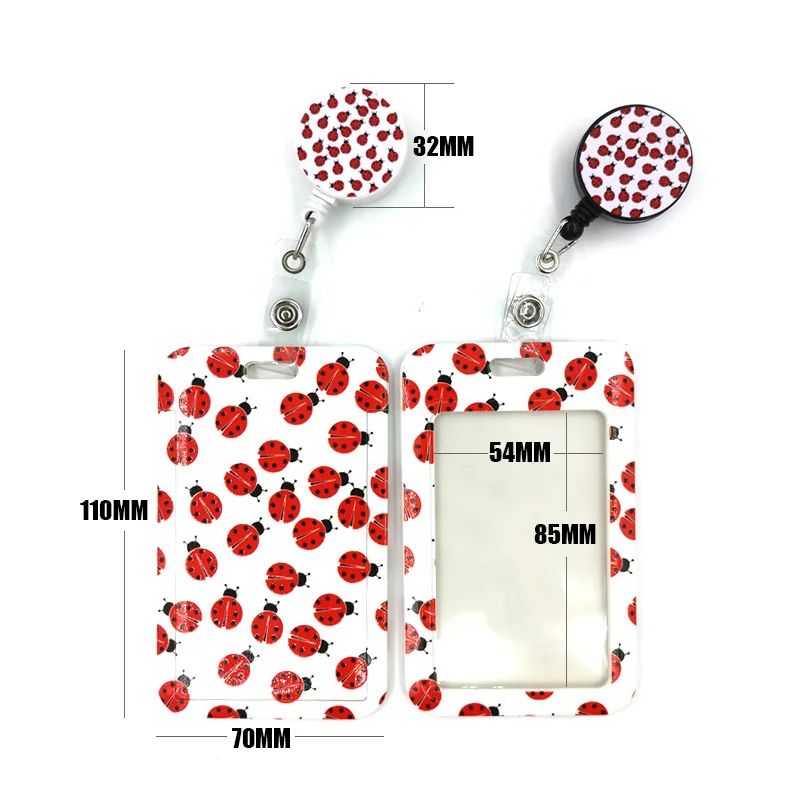 Чехол-насекомое Божья коровка держатель для карт женщин и мужчин деловой шнурок