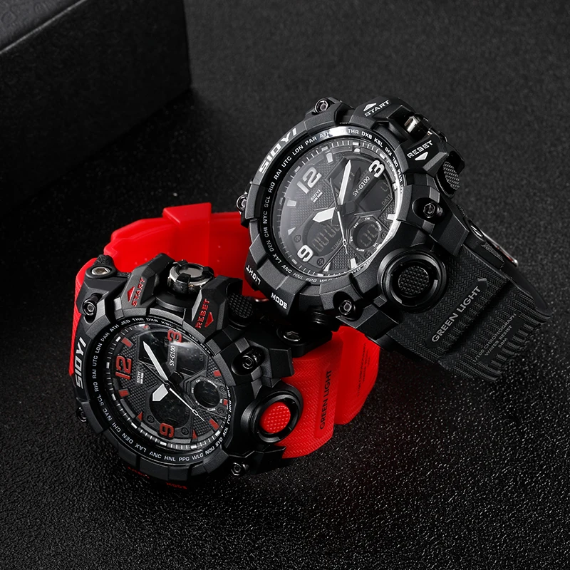

SIOYI Sports Men's Watches G100Top Brand Luxury Military Quartz Watch Men Clock Waterproof S Shock Wristwatch Relogio Masculino