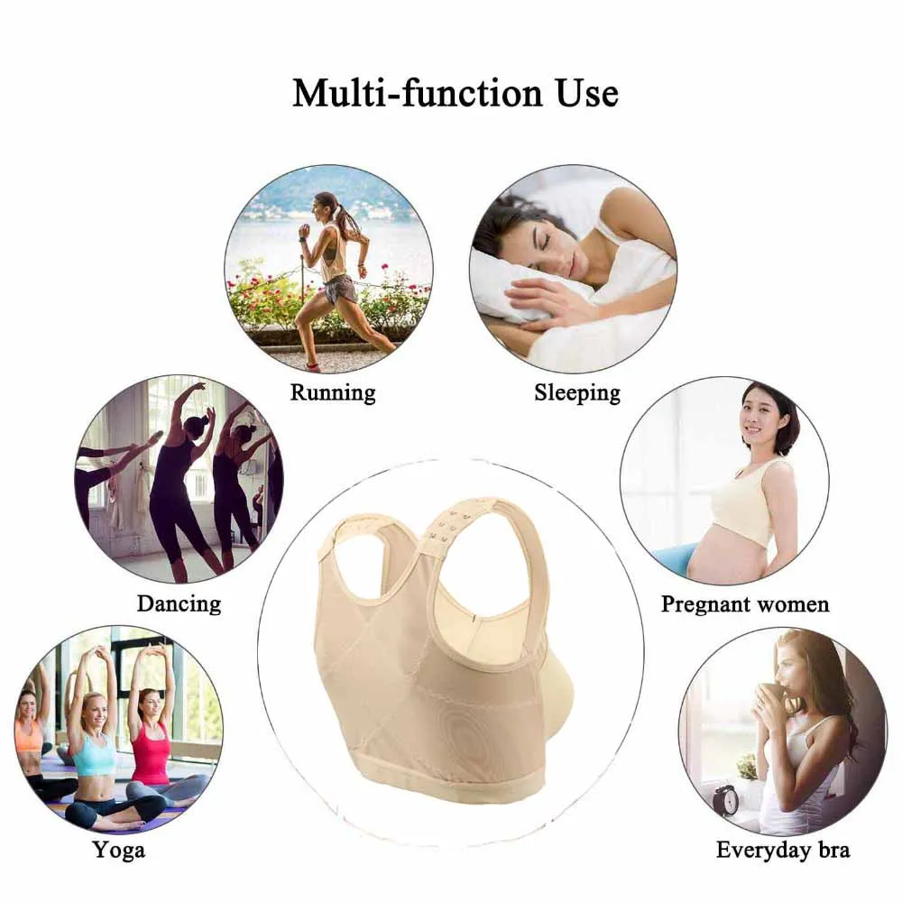 Женский Корректор осанки с поддержкой спины беспроводной бюстгальтер