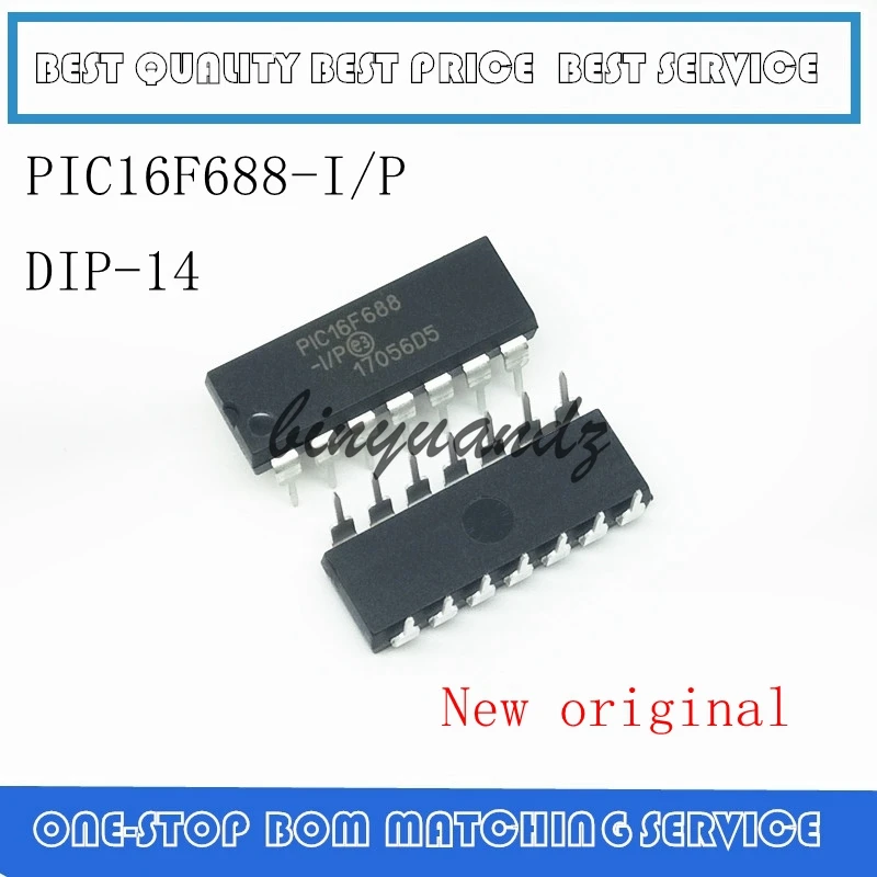 

10PCS~50PCS PIC16F688 PIC16F688-I/P DIP-14 New original