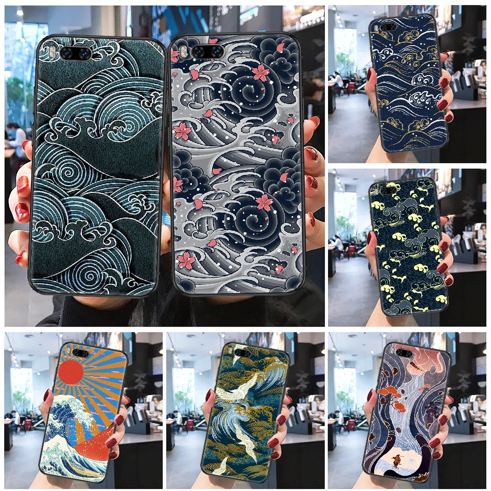 Волны Искусство Япония эстетика чехол для телефона Xiaomi Mi Max Note 3 A2 A3 8 9 9T 10 Lite Pro