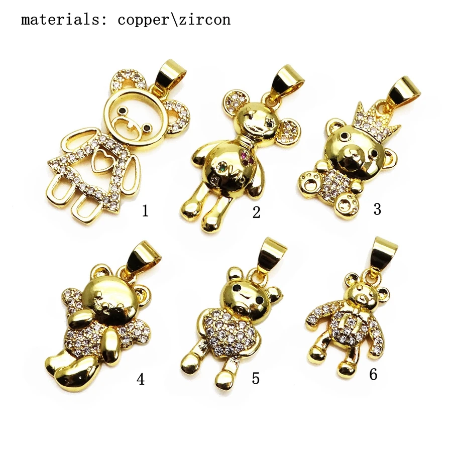 Микро-медведь мишка плюшевый Винни-Пух подвеска ожерелье цепочка сделай сам