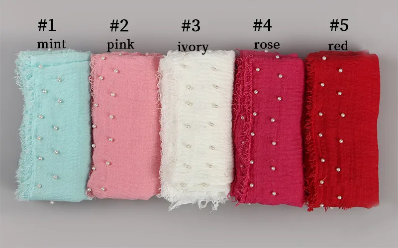 Хлопок Ислам ic хиджаб мусульманский Для женщин акриловых перламутровых мягкий