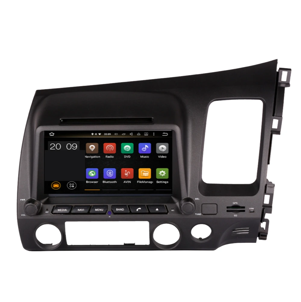 Android 10.0 Car GPS Navigation For Honda Civic 2006-2011 Right Driving WIFI DVD Multimedia Player with Bluetooth WiFi Mirror | Автомобили