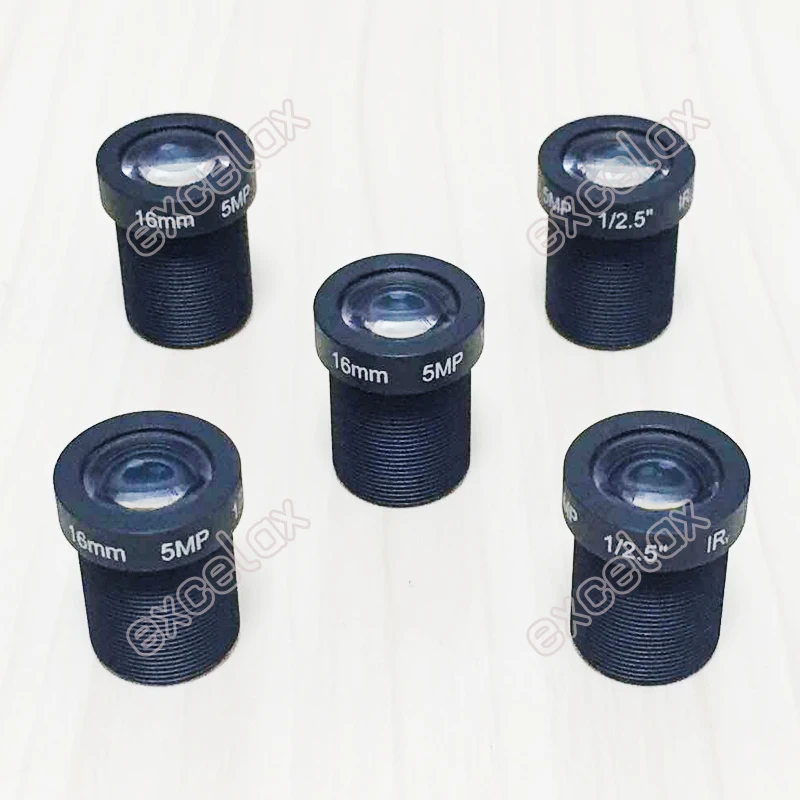 5 шт./лот 5MP 1/2. &quot16 мм F1.8 фиксированная диафрагма инфракрасная съемка MTV M12