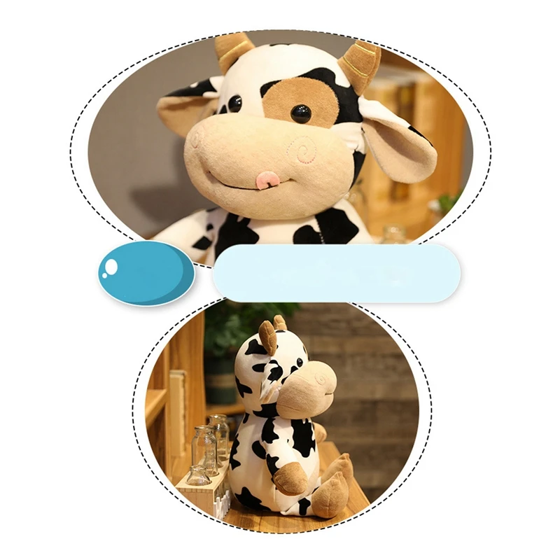 

Big Size Cute Animal Cartoon Cows Plush Toy Cattle Comfortable Soft Stuffed Baby Room Decor Birthday Christmas Gift