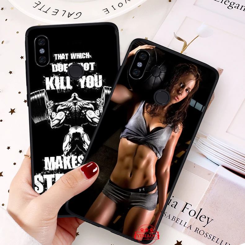 Loving Bodybuilding Gym Fitness Silicone Soft Case for Redmi 4A 4X 5 Plus 5A 6 Pro 6A 7 7A S2 Go K20 Note Prime 8 |
