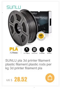 Sunlu1kg нити PLA plus 1,75 мм 1 кг/рулон заправки сырья пластиковые стержни с гладкой и упругой производительности образование