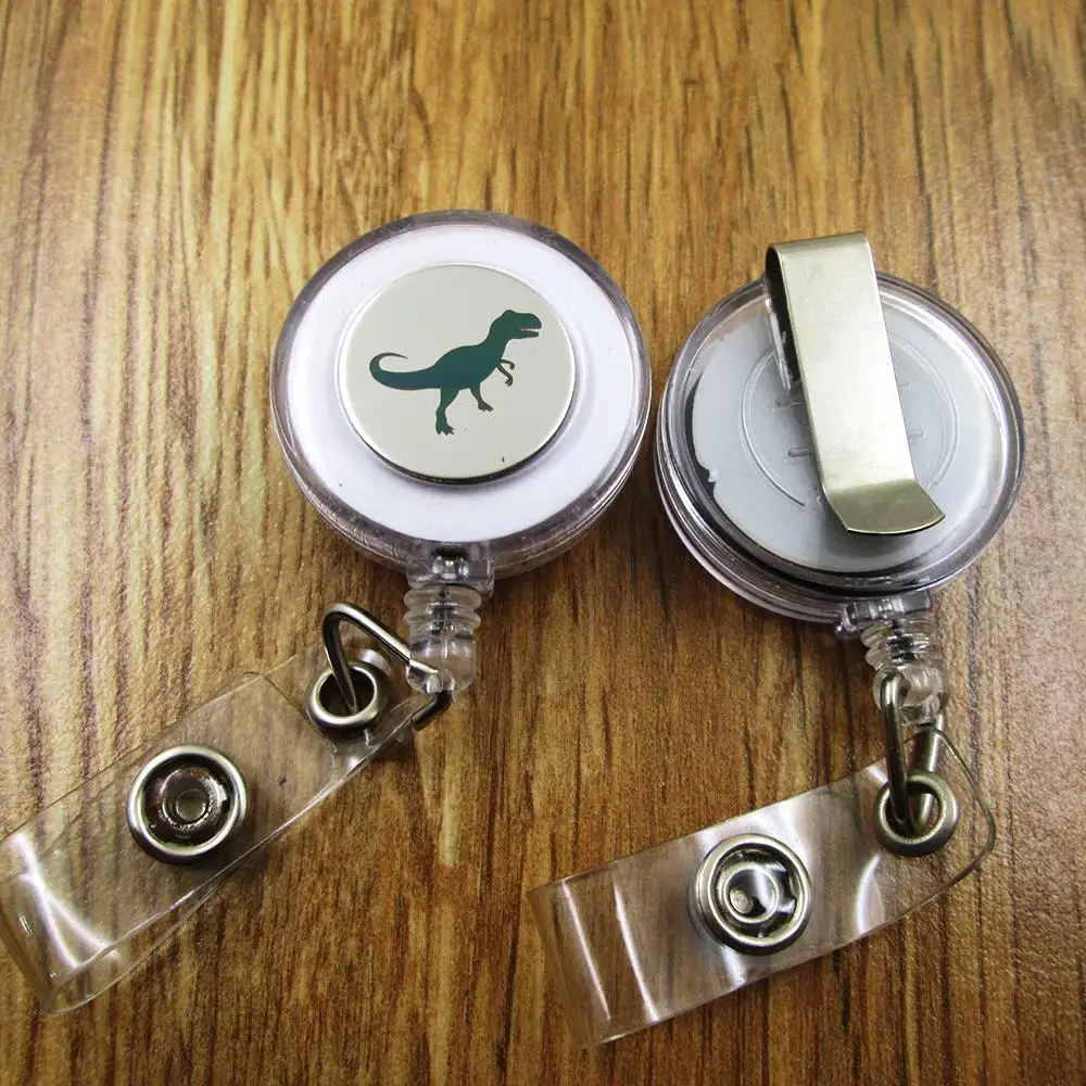 Trex ID Badge Reel gift for him/her friend family retractable recoil id badge holder work fun