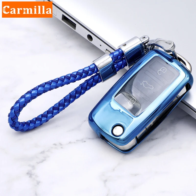 

Мягкий ТПУ чехол для автомобильного ключа чехол для ключей для Volkswagen VW Polo Golf Passat B5 B6 B7 Beetle Caddy T5 Up Eos Tiguan для Skoda Octavia