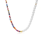 Ожерелье CPDD с разноцветными рисовыми бусинами в богемном стиле, чокер с искусственным жемчугом, цепочка ручной работы для женщин, бижутерия для вечеринки, пляжа, Подарочный аксессуар