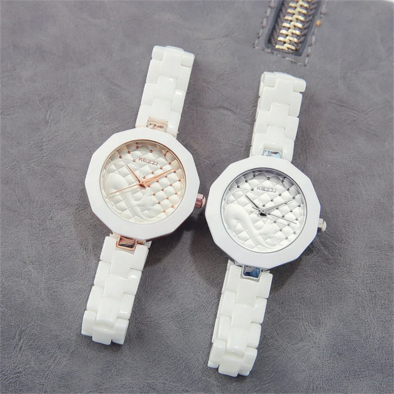 

Real Ceramic Watches for Women Elegant Ceramic Bracelets Wrist watch Simple Fashion Lady Dress Watches Quartz Relojes Waterproof