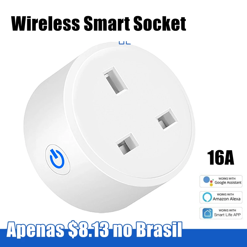 

Беспроводная смарт-розетка Tuya с поддержкой Wi-Fi, 16 А