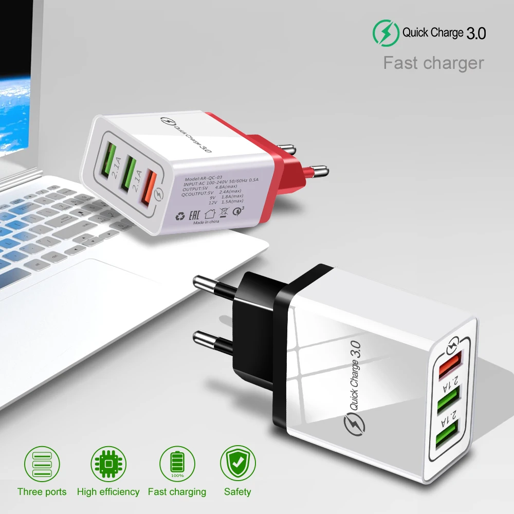 OLAF USB quick charger 3.0 for iPhone 7 8 Plus X XR XS Max Wall Charger Samsung S8 S9 Note 9 For Xiaomi mi Phone | Мобильные