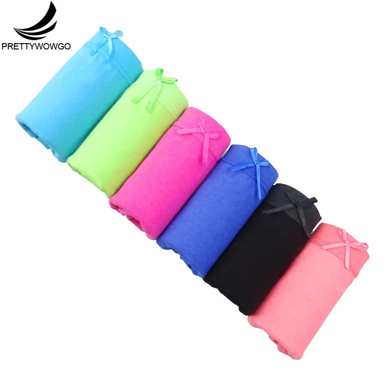 Prettywowgo Новое поступление женские трусы однотонные Хлопковые женские трусы M L XL 6953