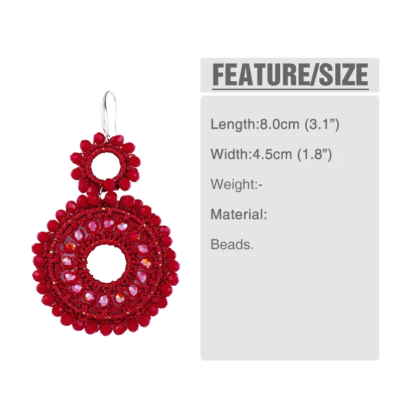 Серьги в форме капли воды для женщин граненые бусины ручной работы хрустальные