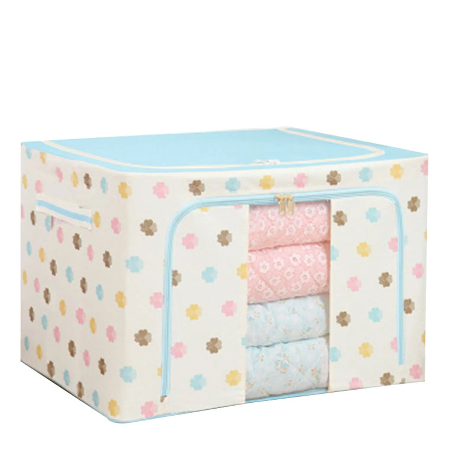 

Oxford Cloth Steel Frame Storage Box for Clothes Bed Sheets Blanket Pillow Shoe Holder Container Organizer F2