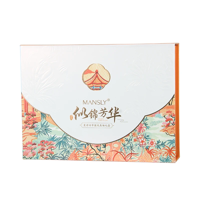 

Oriental Style Beauty Makeup Set Gift Box Black Eyeliner Matte Velvet Lipstick Full Coverage Air Cushion BB Cream Foundation