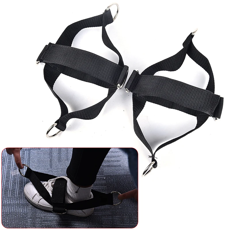 

4 D-Rings Ankle Strap for Cable Machines and Resistance Bands Women/Men Sizes Glute Leg Band for Fitness Gym Workout Stretching
