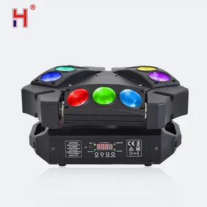 Сцсветильник 9x12 Вт RGBW 4 в 1 Вращающаяся головка Lyre луч светодиодный паук Профессиональный DJ диско Вечеринка освещение