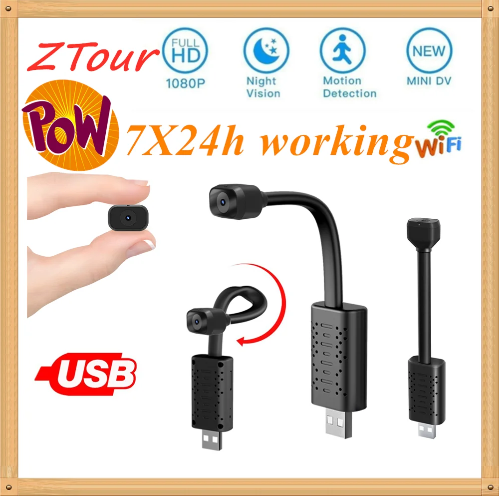 

U22 HD мини смарт-няня WI-FI USB Ночного Видения Камера в режиме реального времени наблюдения камера с обнаружением движения Поддержка Скрытая ка...