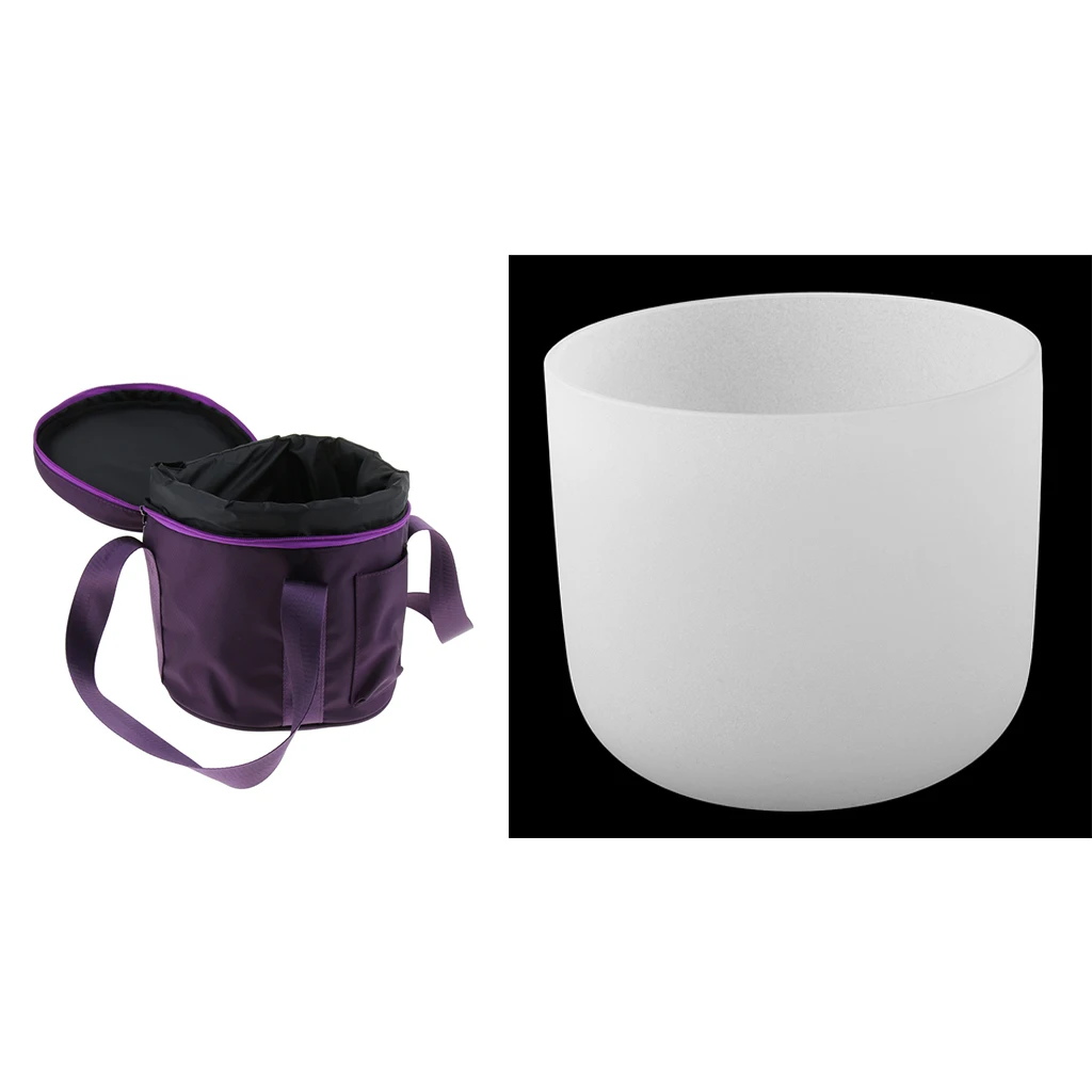 8 дюймов Хрустальная Поющая чаша C Note белый + утолщенная сумка для